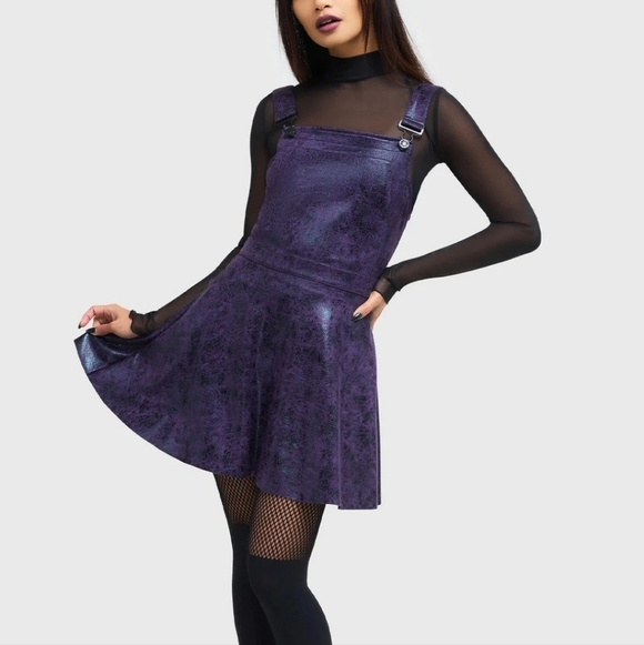 Killstar Shimmering Purple Mini Dress - Picture 4 of 7